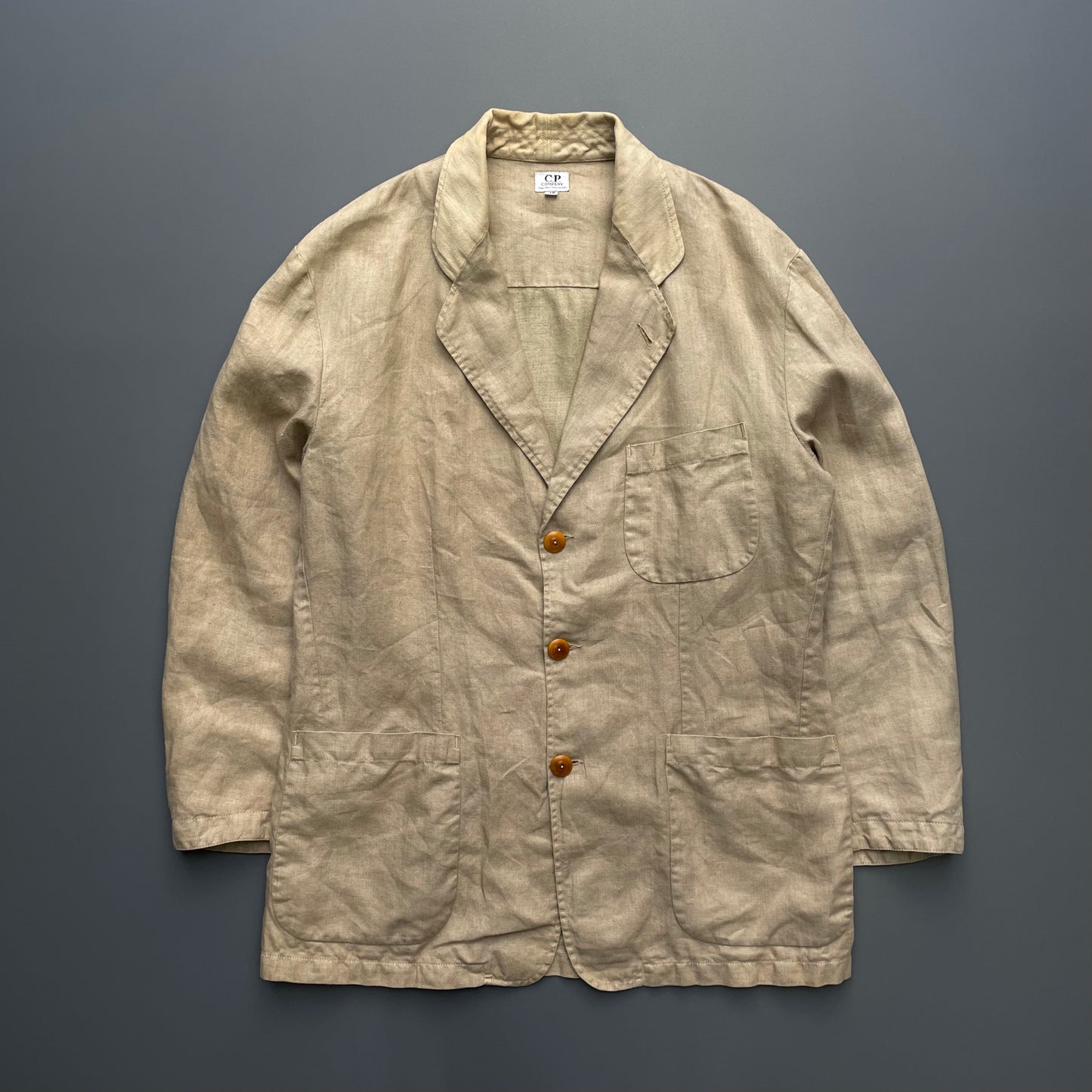 C.P. Company Beige 80s Ideas From Massimo Osti Linen Blazer