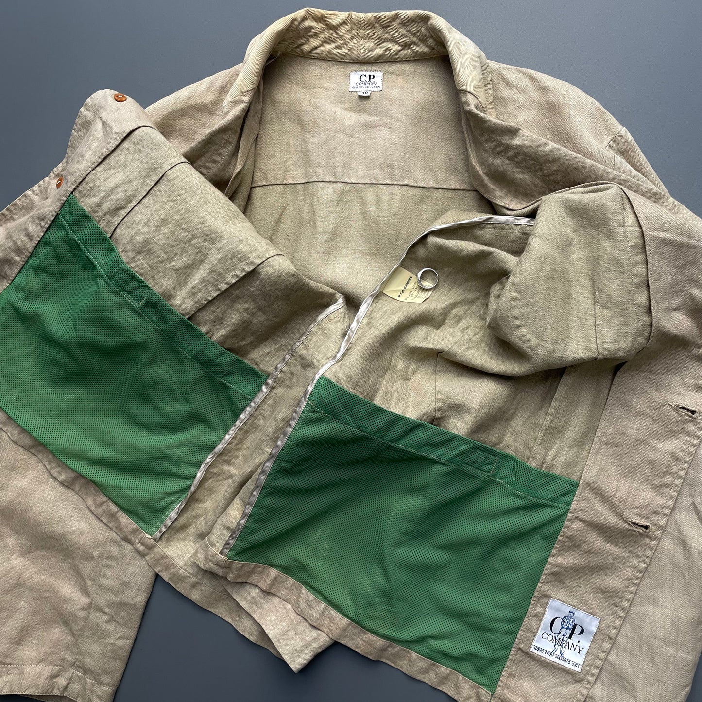 C.P. Company Beige 80s Ideas From Massimo Osti Linen Blazer