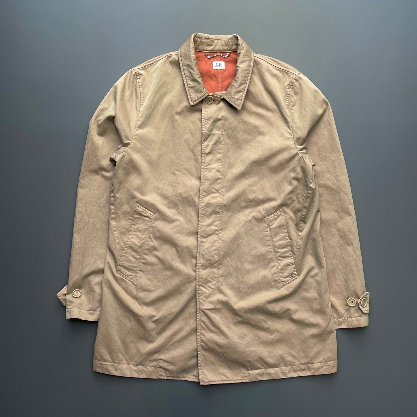 C.P. Company Beige & Orange Car Coat