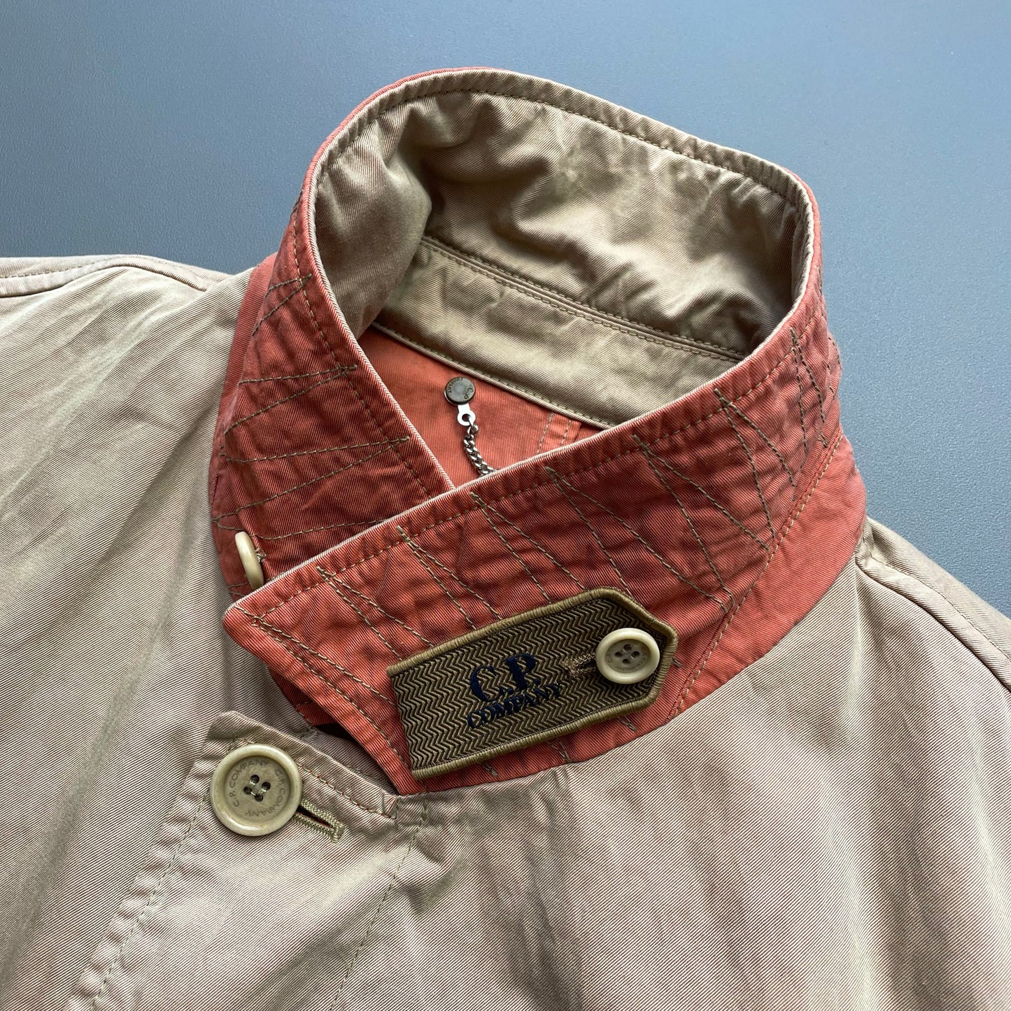 C.P. Company Beige & Orange Car Coat
