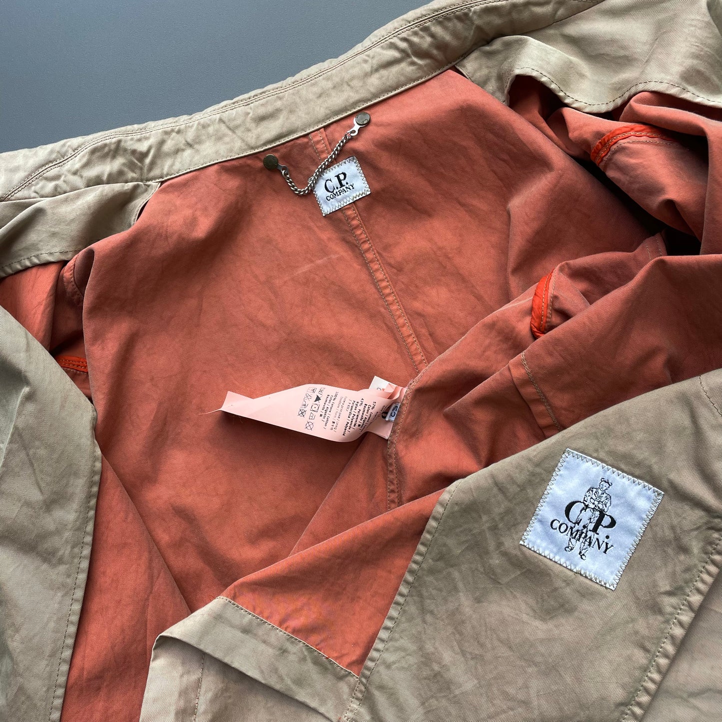 C.P. Company Beige & Orange Car Coat