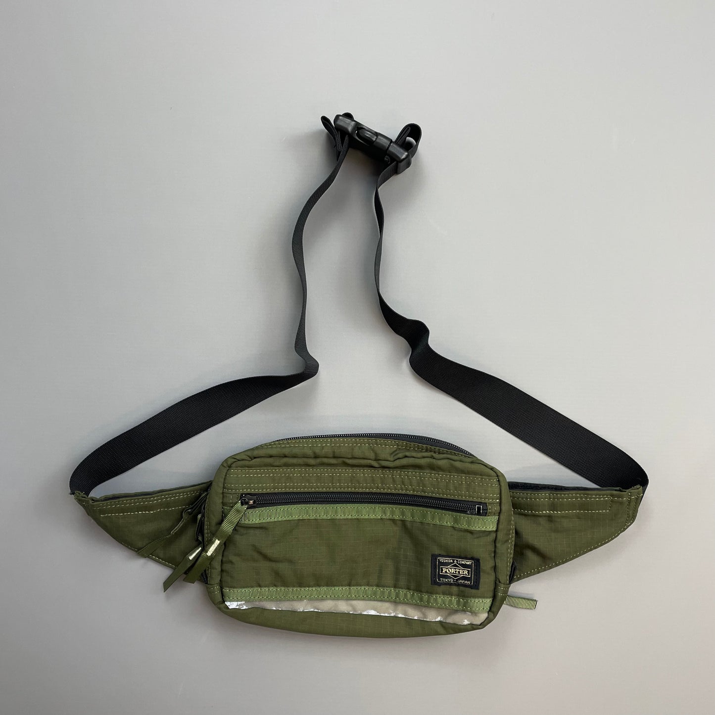 Porter Yoshida & Co. Green Canvas Ripstop 3M Reflective Crossbody Bag