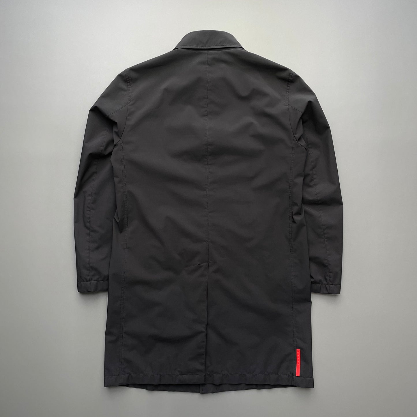 Prada Sport Black 2006 Longline Trench Coat