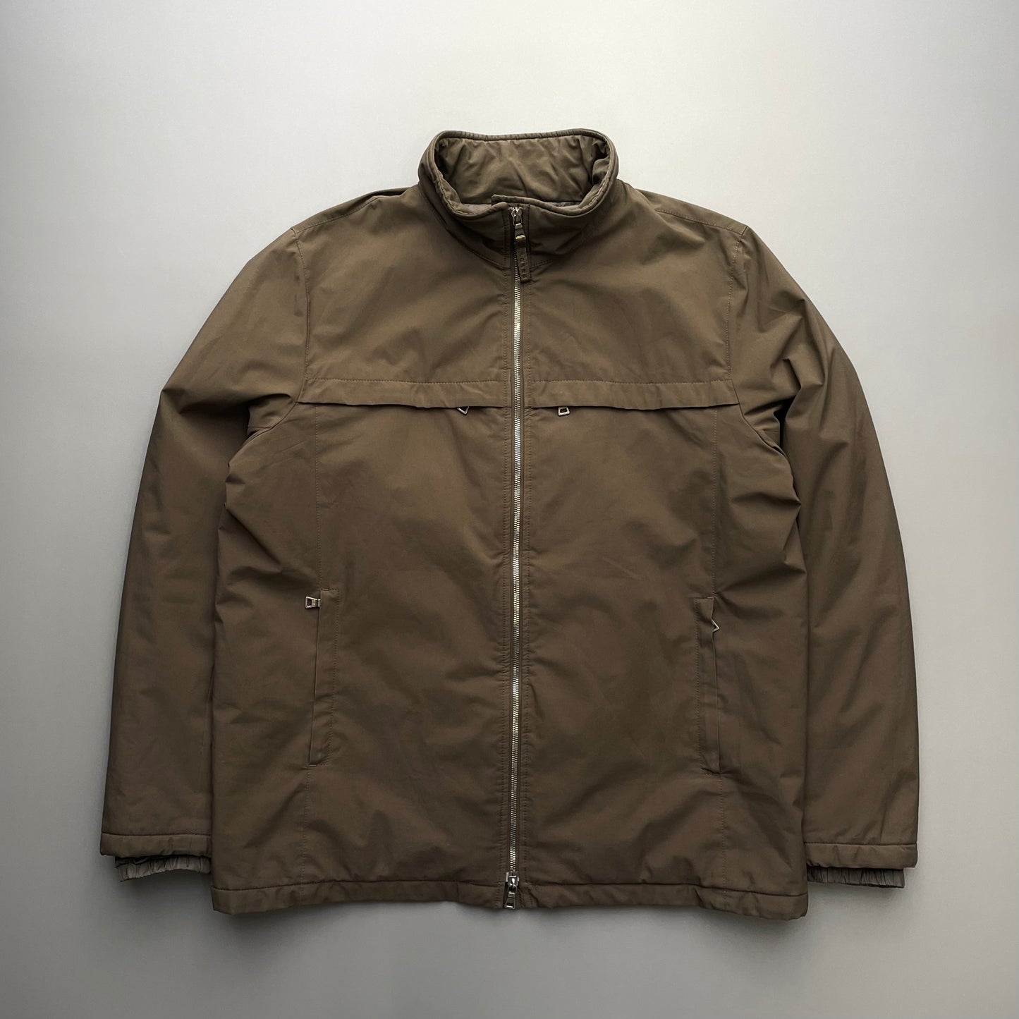 Prada Sport Brown 2006 Padded Stash Hood Jacket
