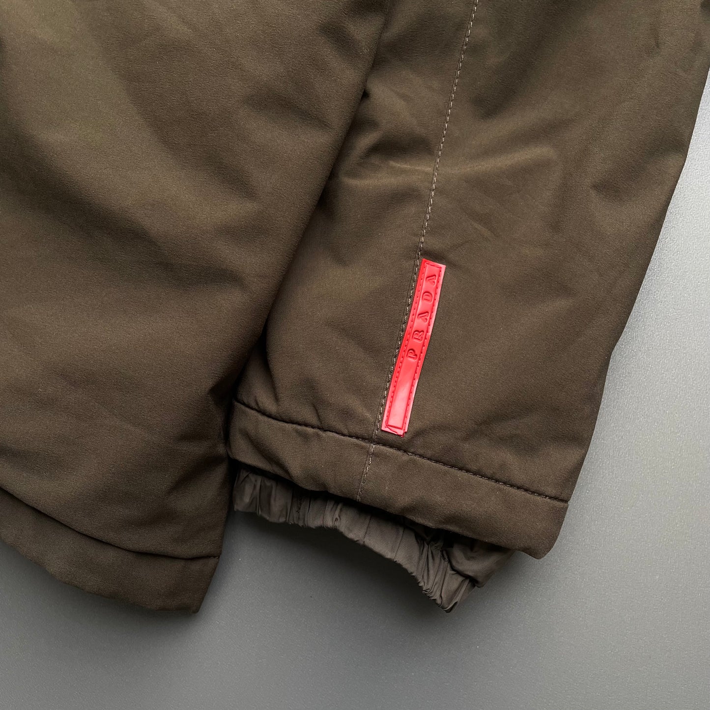 Prada Sport Brown 2006 Padded Stash Hood Jacket