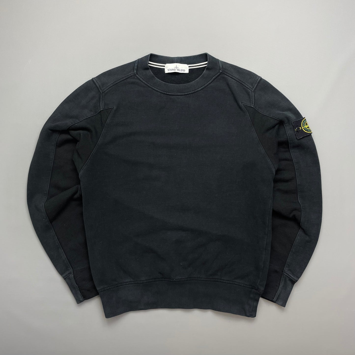 Stone Island Black Panelled Sleeve AW15 Sweatshirt