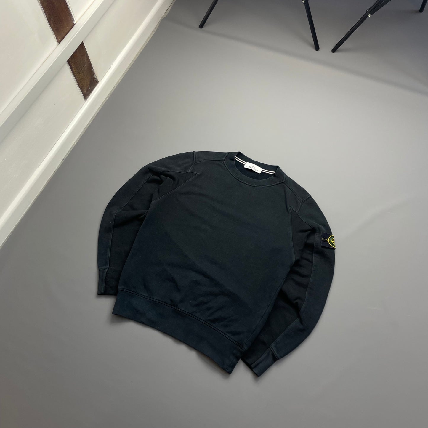 Stone Island Black Panelled Sleeve AW15 Sweatshirt