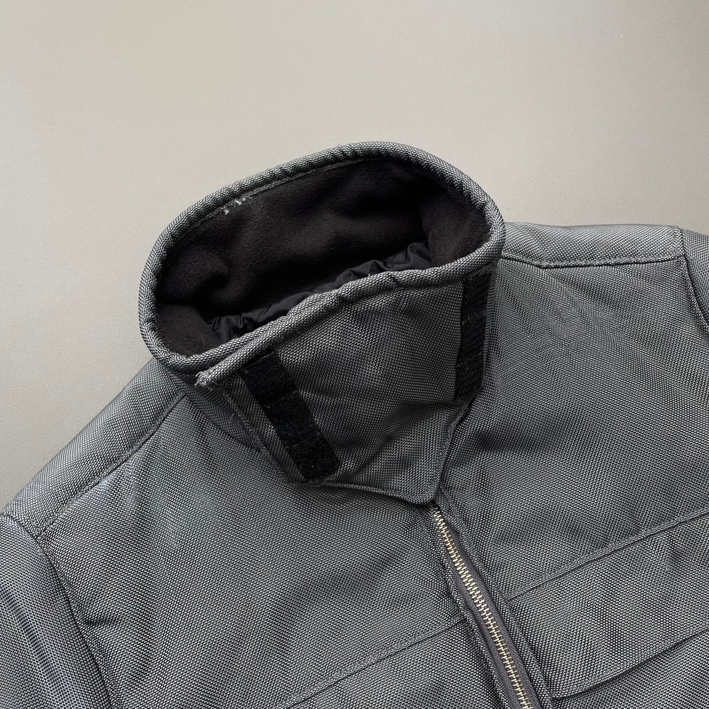 Stone Island Denims Grey AW09 Canvas Nylon Funnel Neck Bomber Jacket