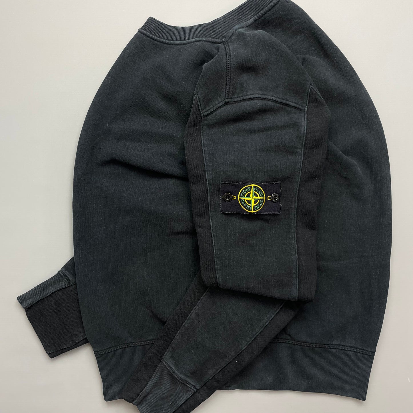 Stone Island Black Panelled Sleeve AW15 Sweatshirt