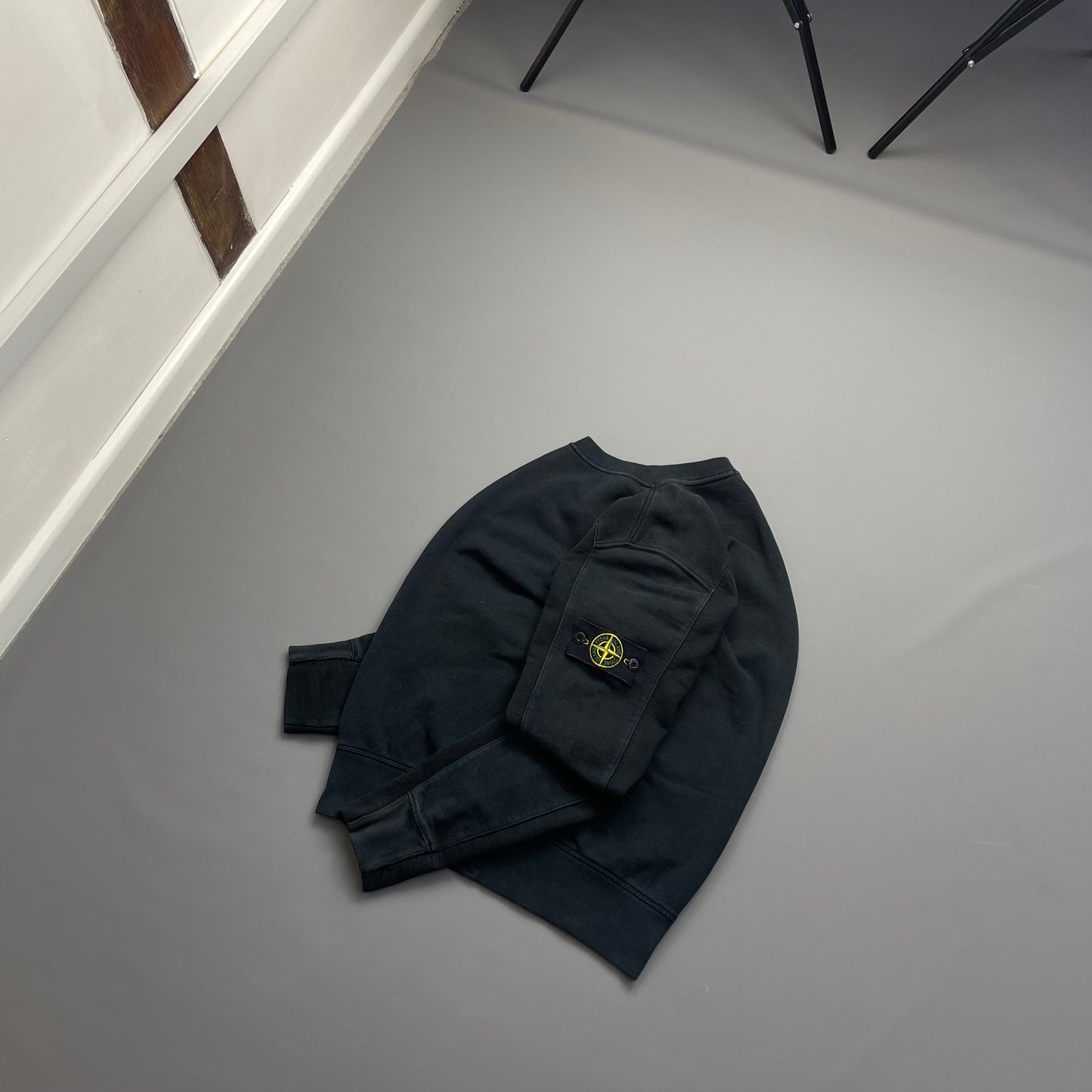 Stone Island Black Panelled Sleeve AW15 Sweatshirt