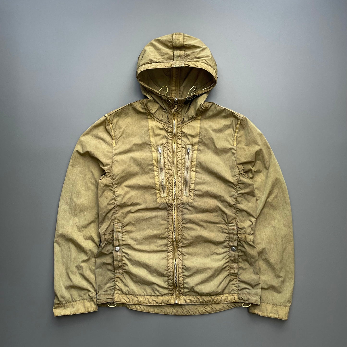 C.P. Company Brown Nylon Hooded Windbreaker