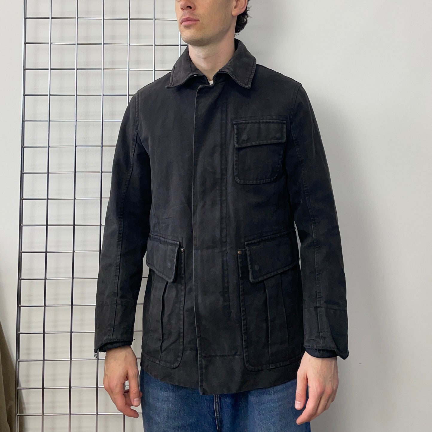 Prada Sport Dark Grey 00s Canvas Cotton Liner Field Jacket