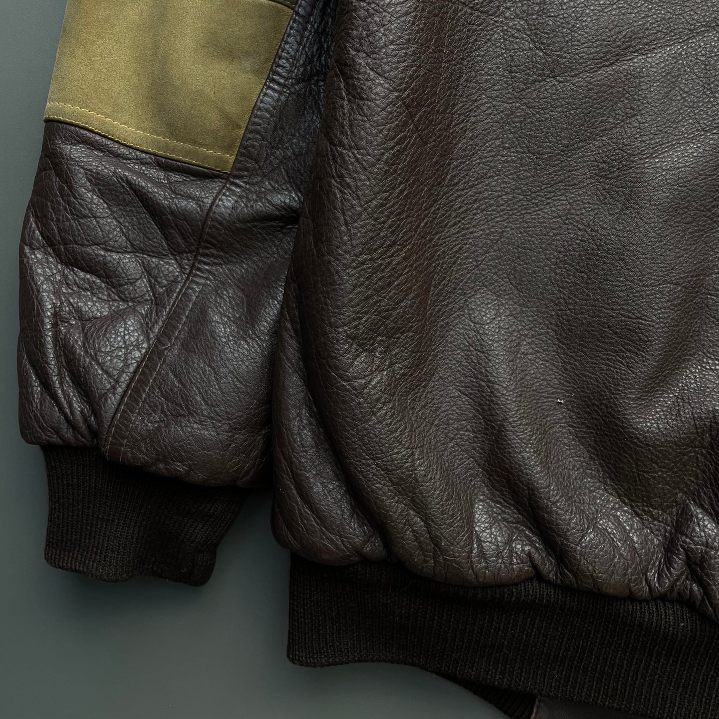 C.P. Company Brown 80s Leather Sheerling Dutch Police Jacket