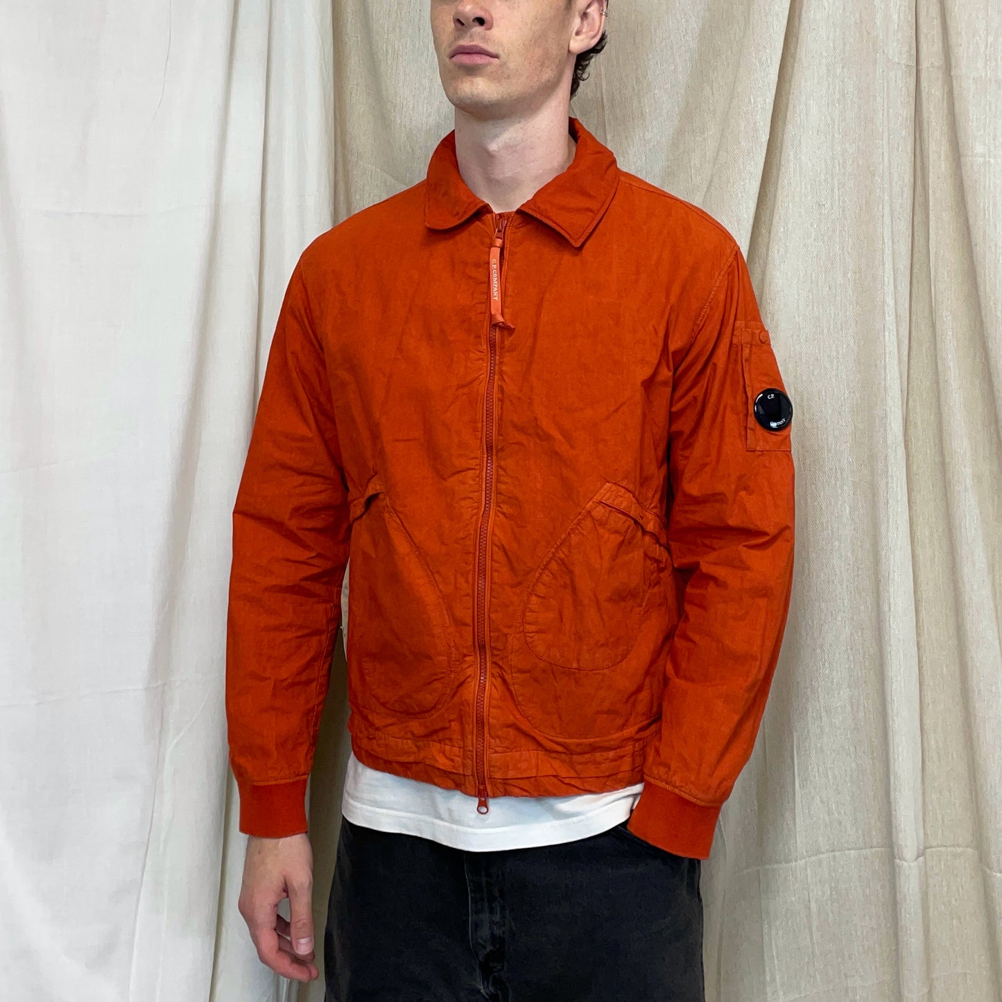 C.P. Company Orange SS23 Ba-Tic Lightweight Military Harrington Jacket