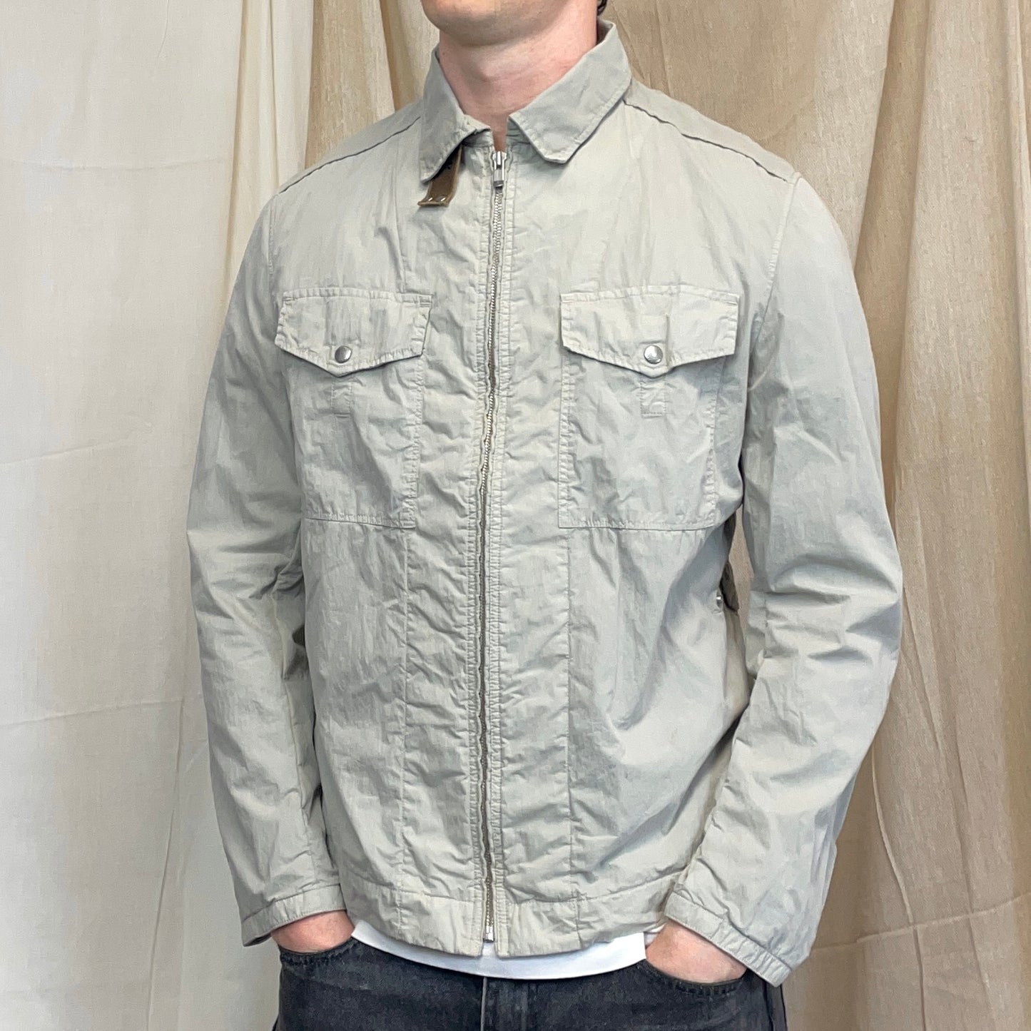 C.P. Company Grey Utility Zip-Through Overshirt Jacket