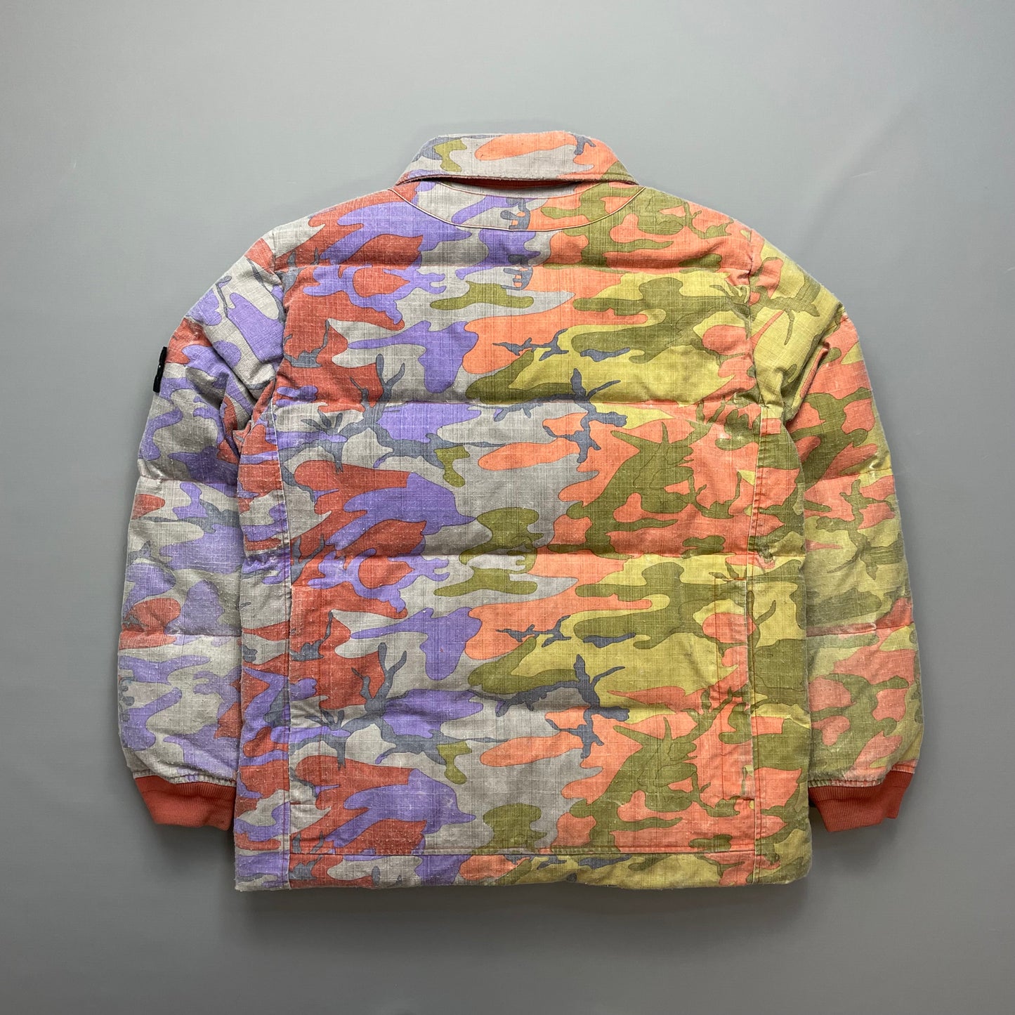 Stone Island Multicoloured Heritage Camo AW22 Ripstop Nylon Down Puffer Jacket