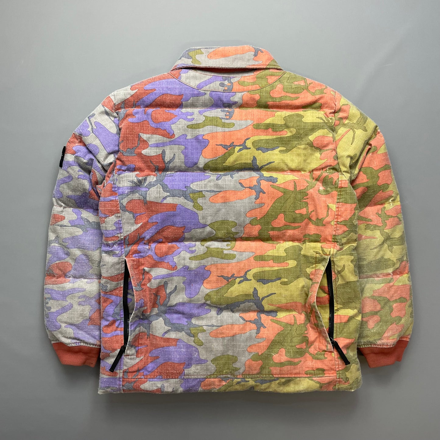 Stone Island Multicoloured Heritage Camo AW22 Ripstop Nylon Down Puffer Jacket