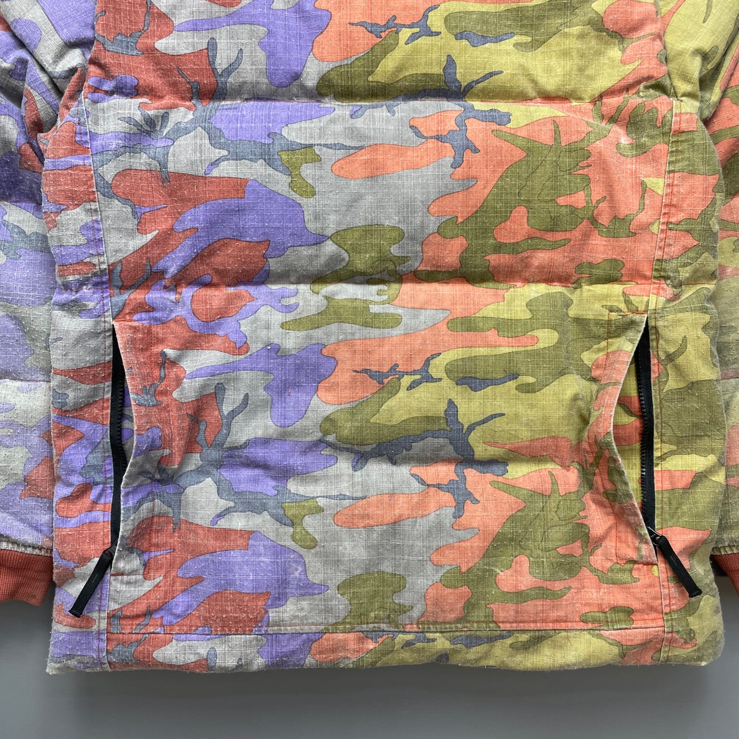 Stone Island Multicoloured Heritage Camo AW22 Ripstop Nylon Down Puffer Jacket
