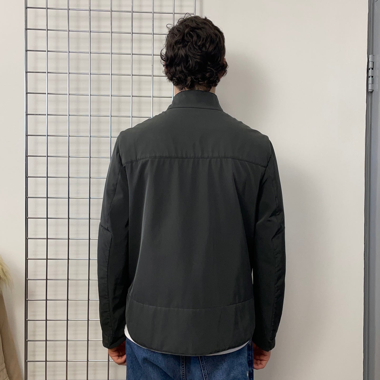 Prada Grey FW99 Technical Padded Biker Jacket