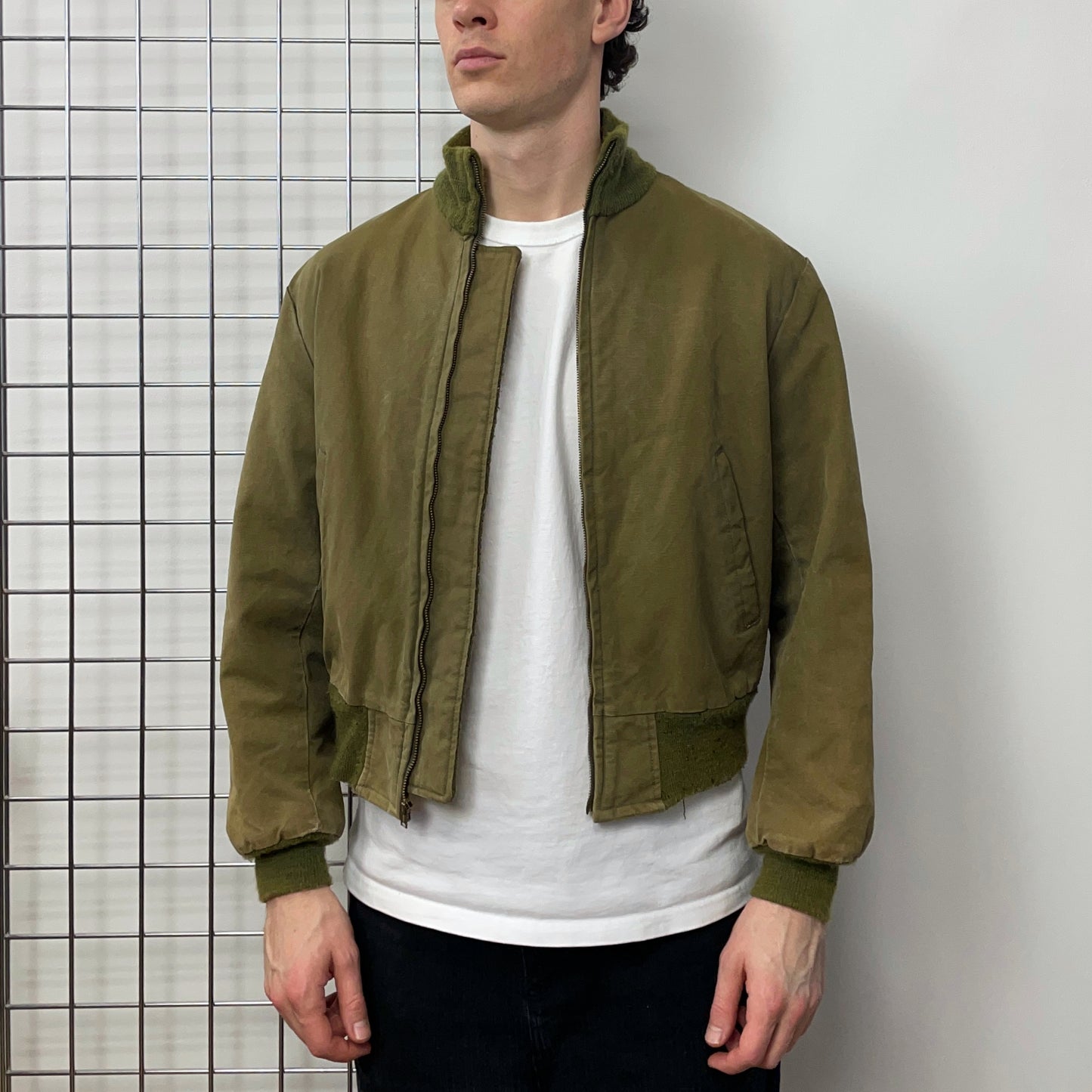 Spiewak & Sons Khaki Green 70s Type T-1 Tanker Military Bomber Jacket