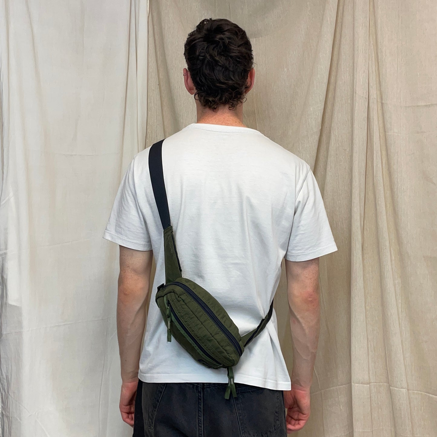 Porter Yoshida & Co. Green Canvas Ripstop 3M Reflective Crossbody Bag