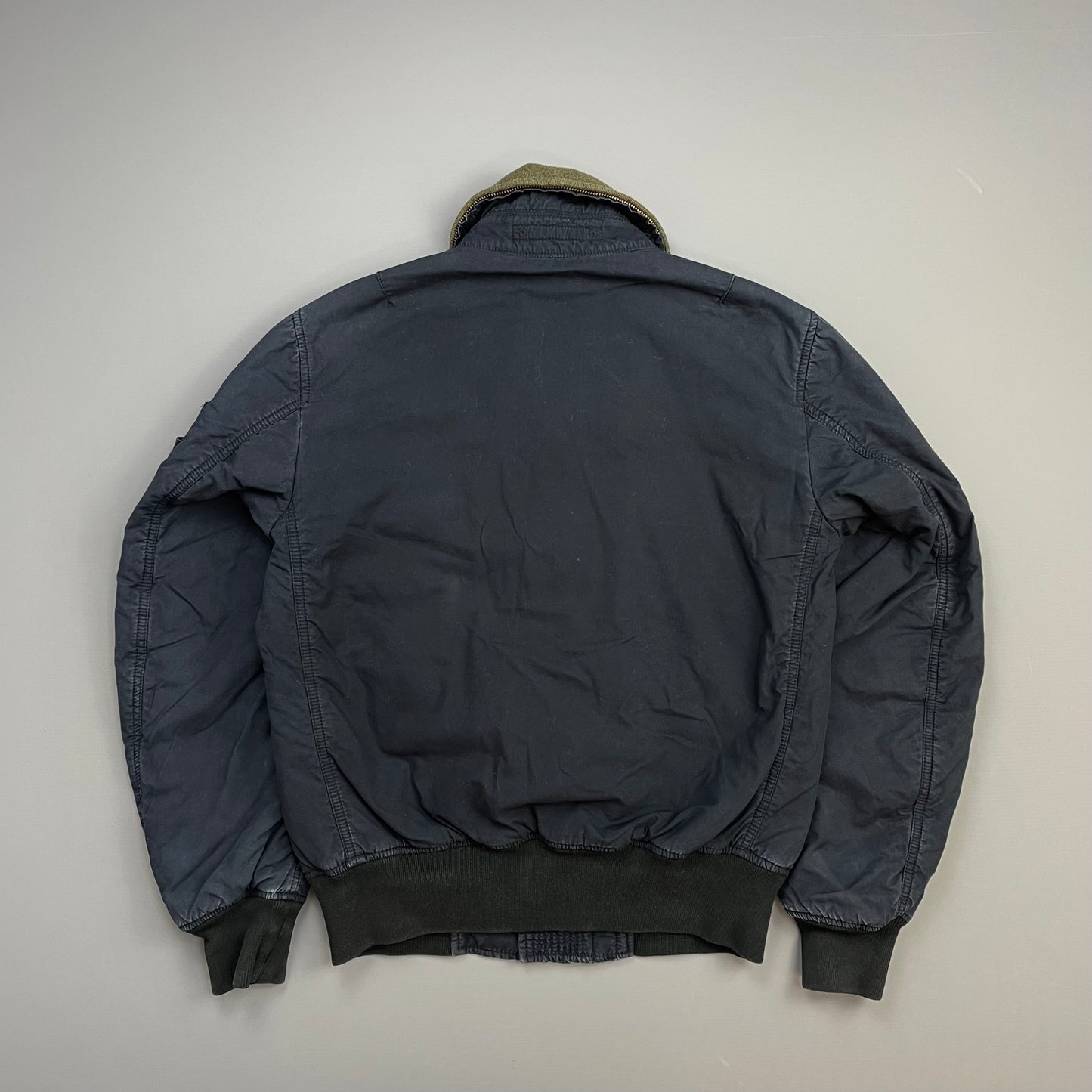 Stone Island Denims Navy AW08 Wool-Lined Padded Bomber Jacket