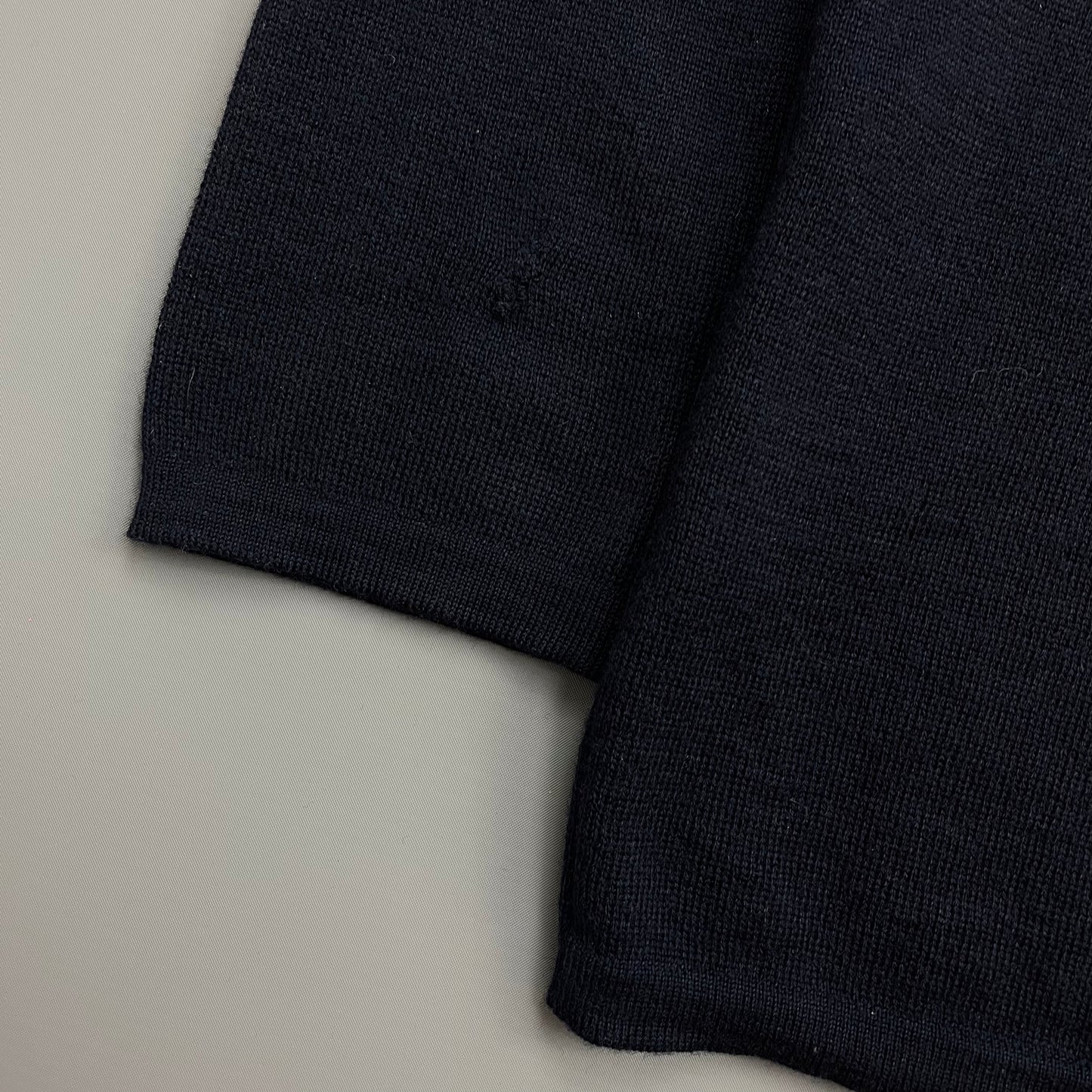 Prada Sport Navy 00s Wool Zip-Through Knit Cardigan