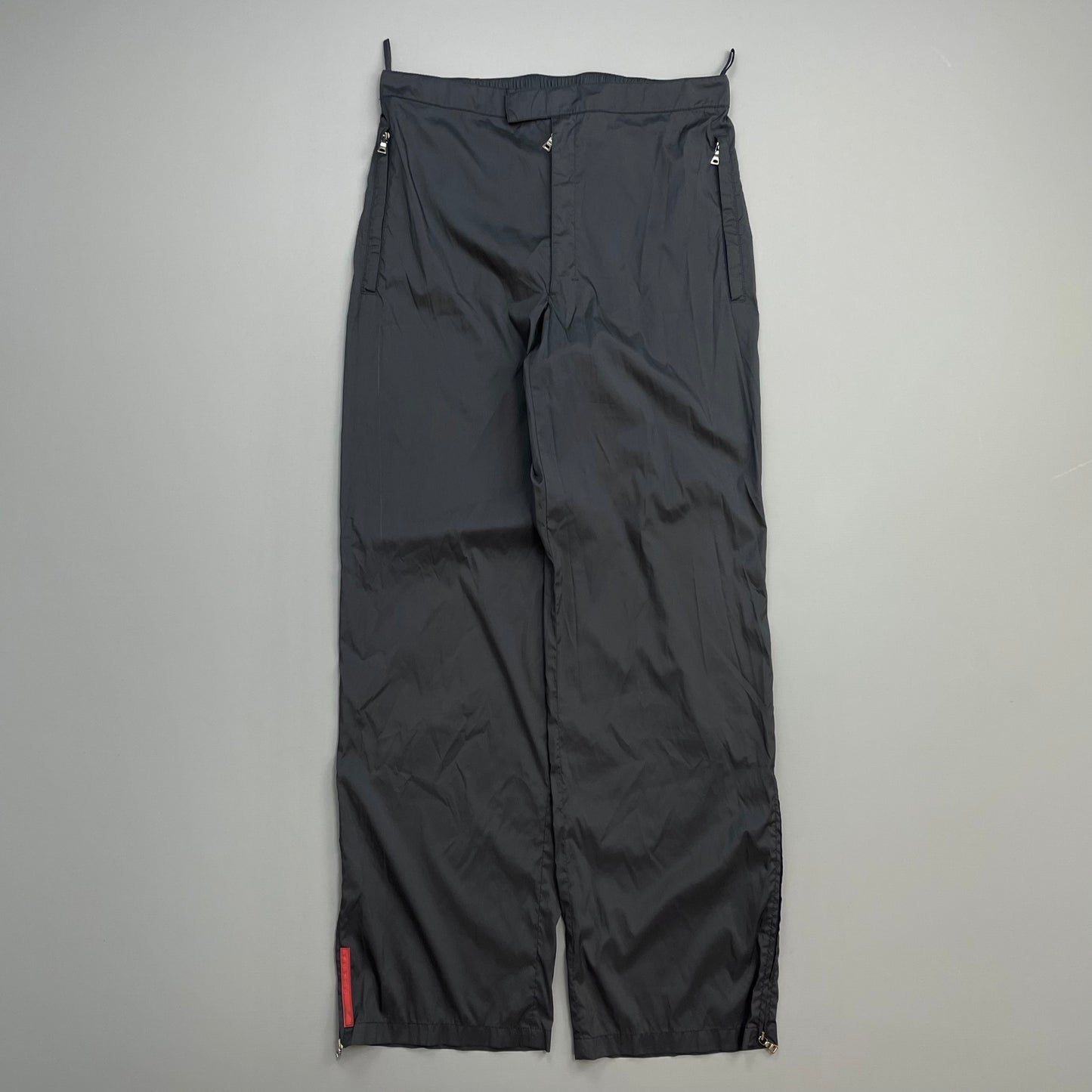 Prada Sport Black/Deep Purple 1999 Shell Track Pant Trousers