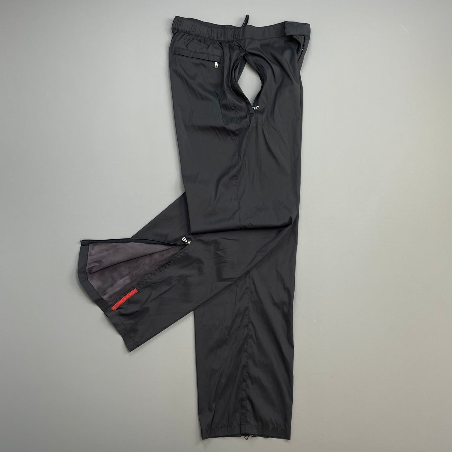 Prada Sport Black/Deep Purple 1999 Shell Track Pant Trousers