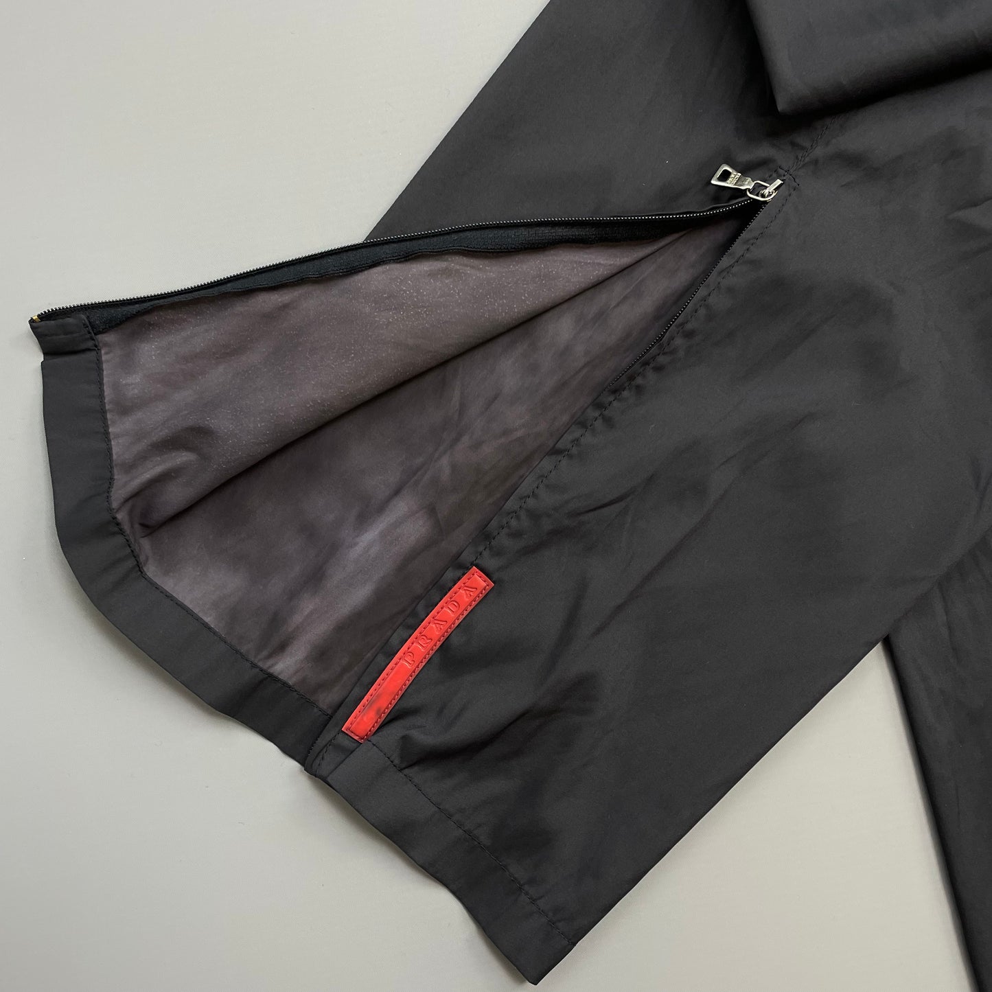 Prada Sport Black/Deep Purple 1999 Shell Track Pant Trousers