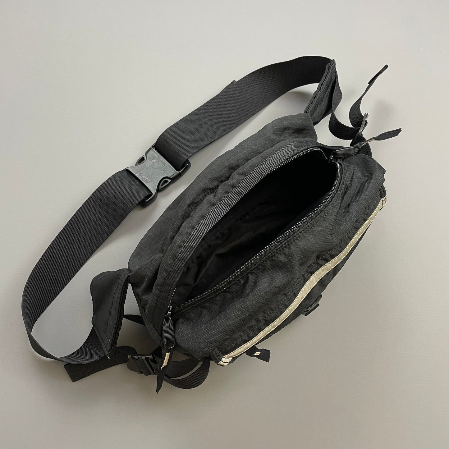 Porter Yoshida & Co. Black Nylon Canvas 3M Reflective Crossbody Bag