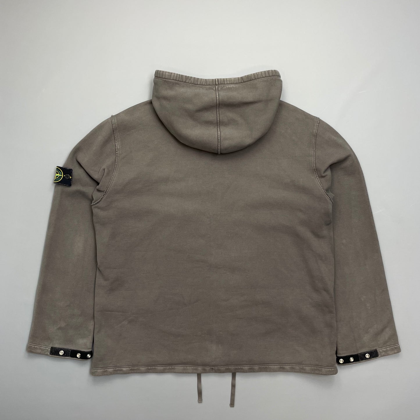 Stone Island Grey AW05 Zip-Through Heavyweight Hoodie Jacket