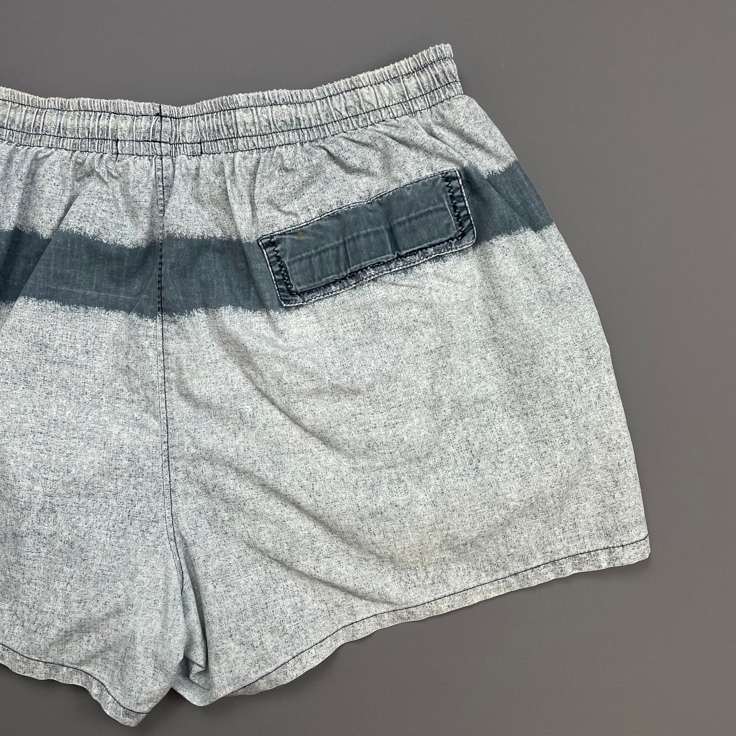 Stone Island Grey & Blue SS95 Spellout Swim Shorts
