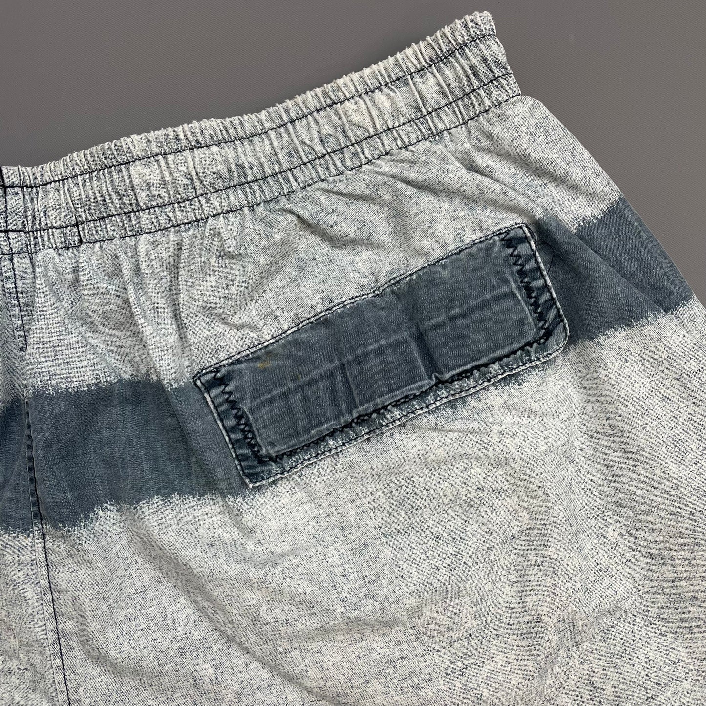 Stone Island Grey & Blue SS95 Spellout Swim Shorts