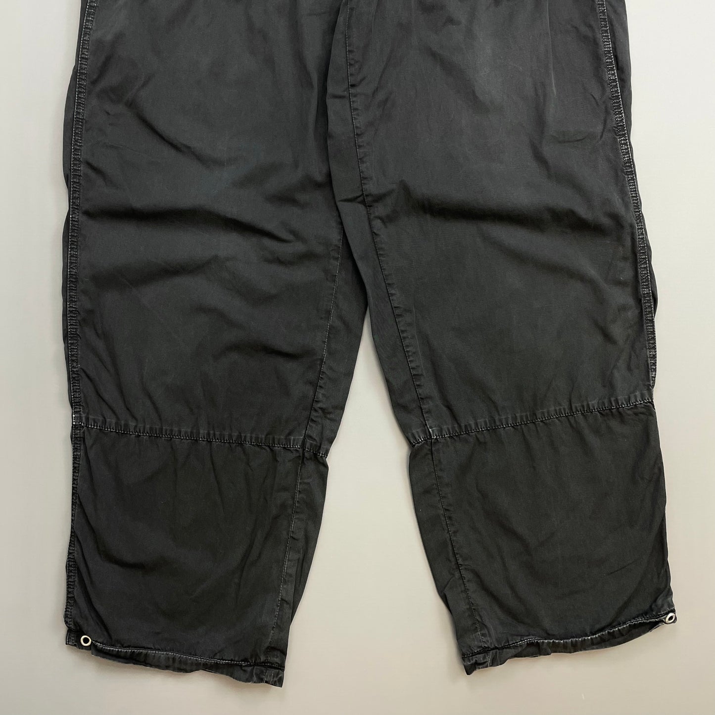 Prada Sport Black 00s Relaxed Fit Cotton Cargo Trousers