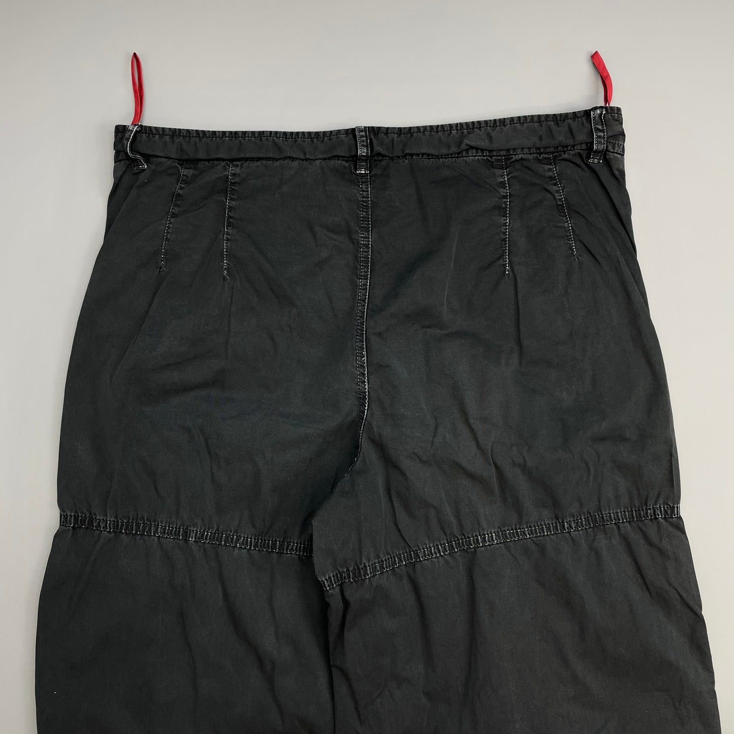 Prada Sport Black 00s Relaxed Fit Cotton Cargo Trousers