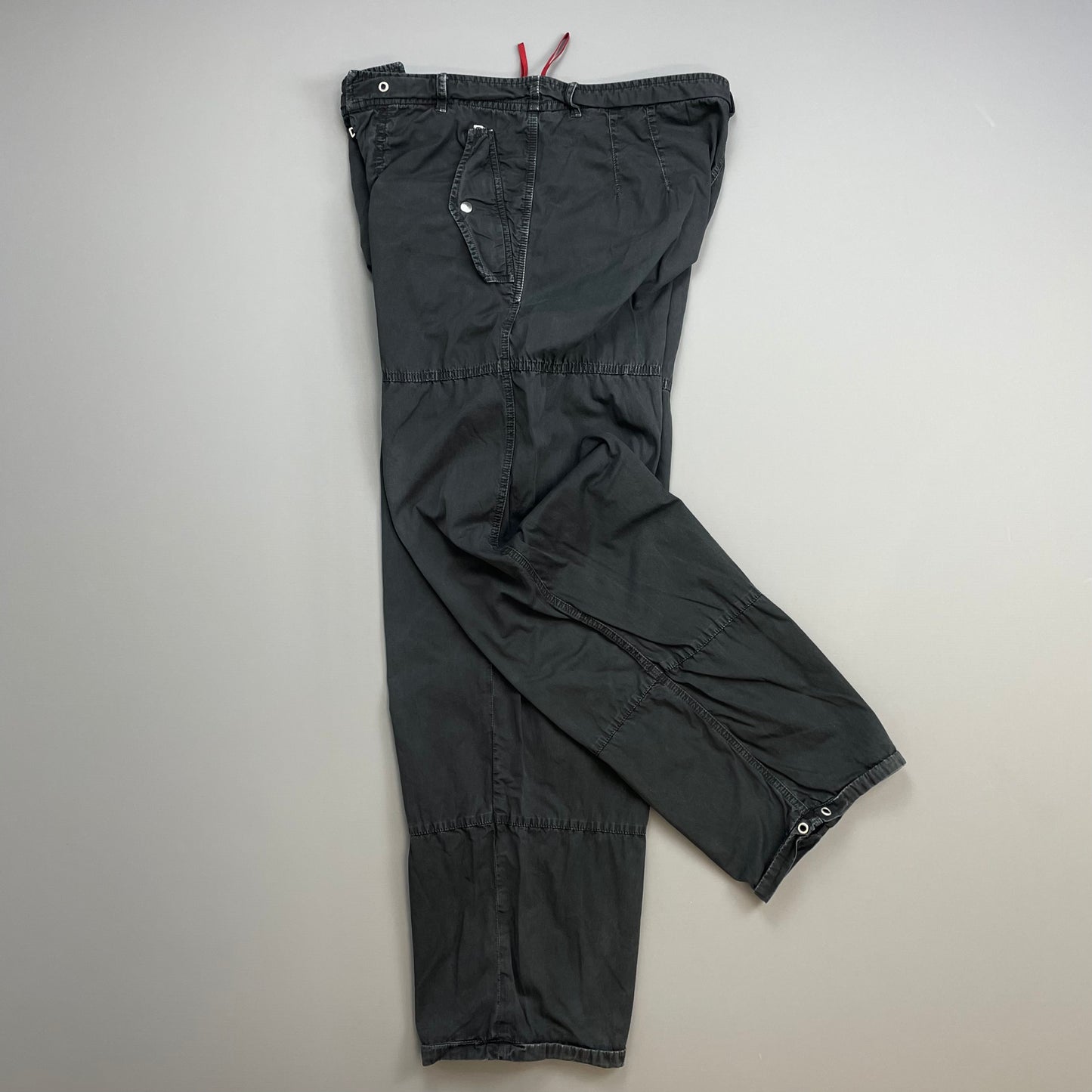Prada Sport Black 00s Relaxed Fit Cotton Cargo Trousers