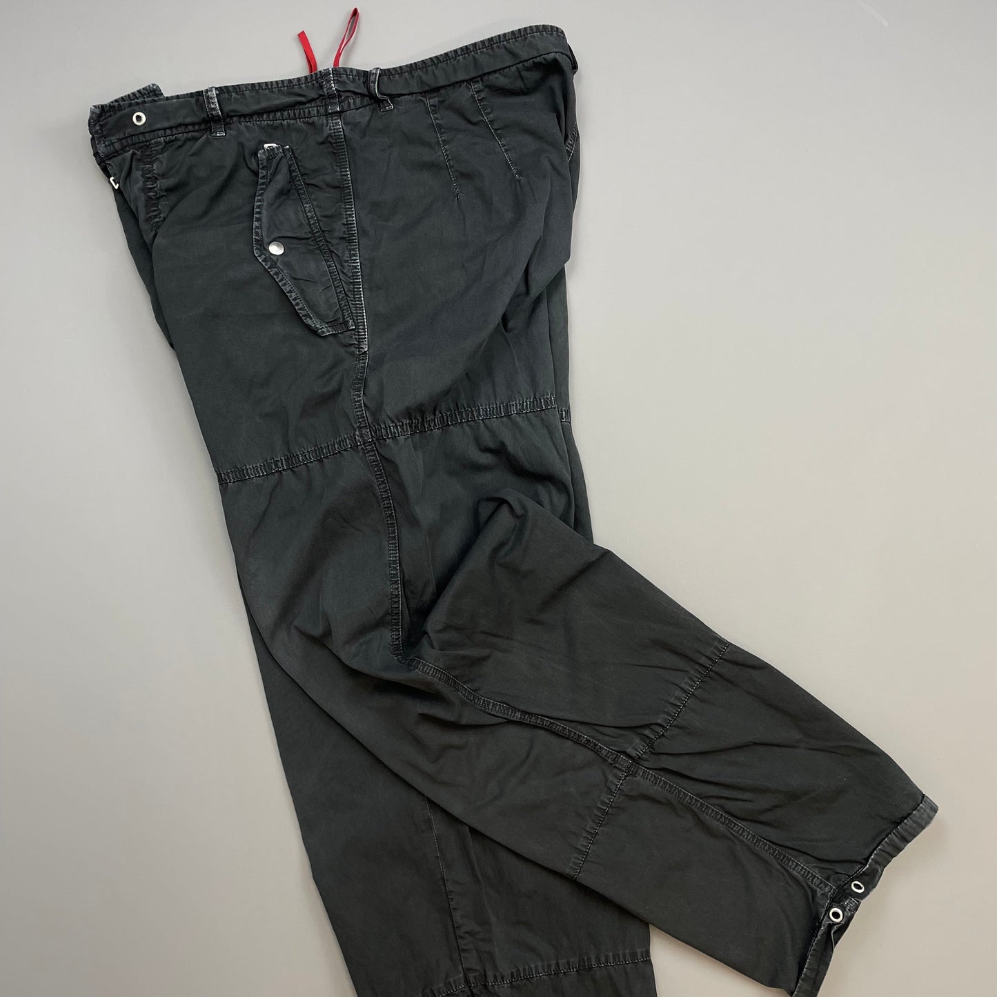 Prada Sport Black 00s Relaxed Fit Cotton Cargo Trousers