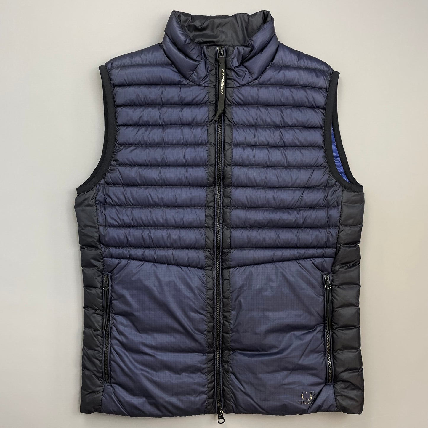 C.P. Company Navy/Purple Two-Tone DD Shell Down Puffer Gilet Vest