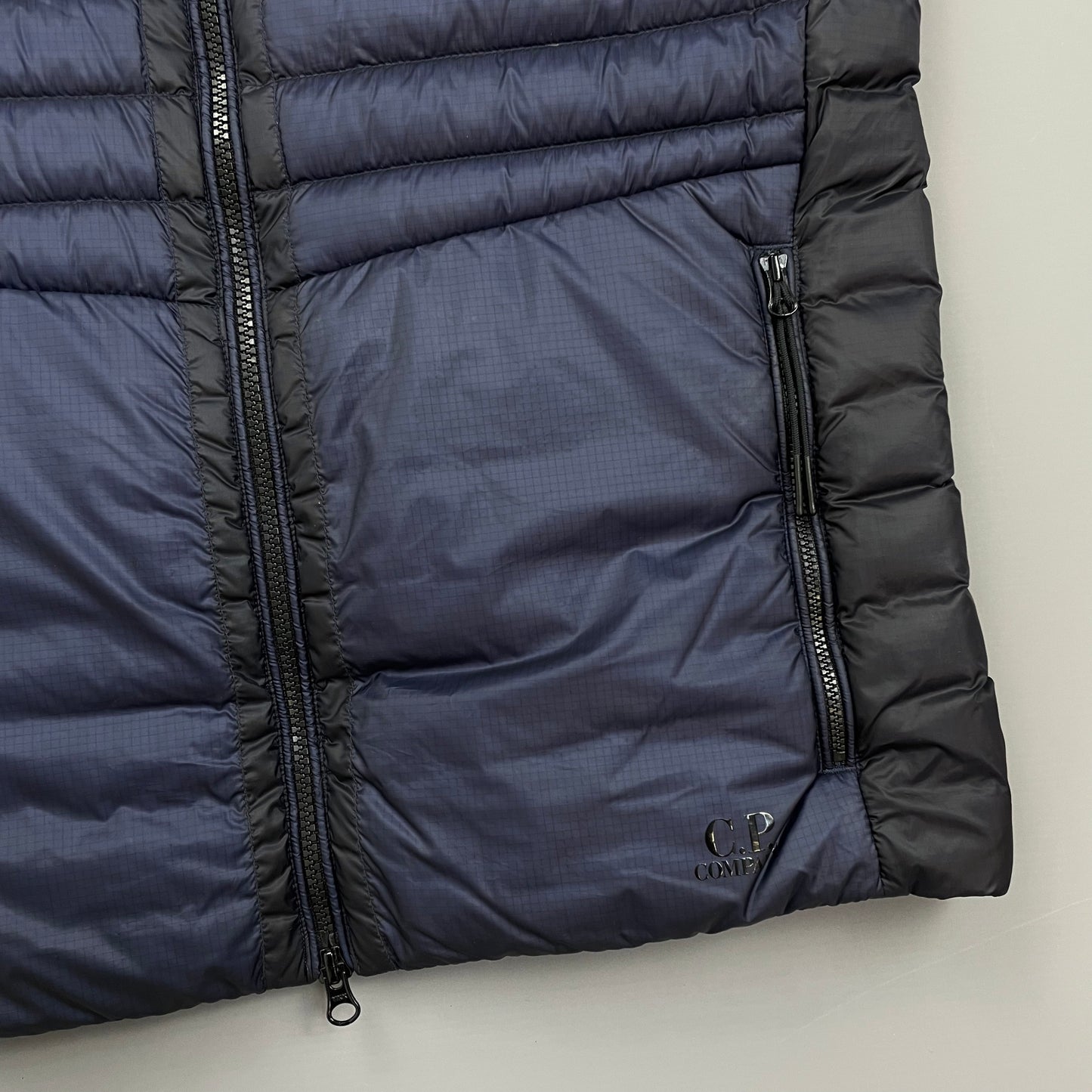 C.P. Company Navy/Purple Two-Tone DD Shell Down Puffer Gilet Vest