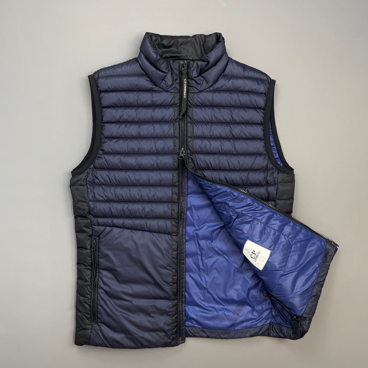 C.P. Company Navy/Purple Two-Tone DD Shell Down Puffer Gilet Vest