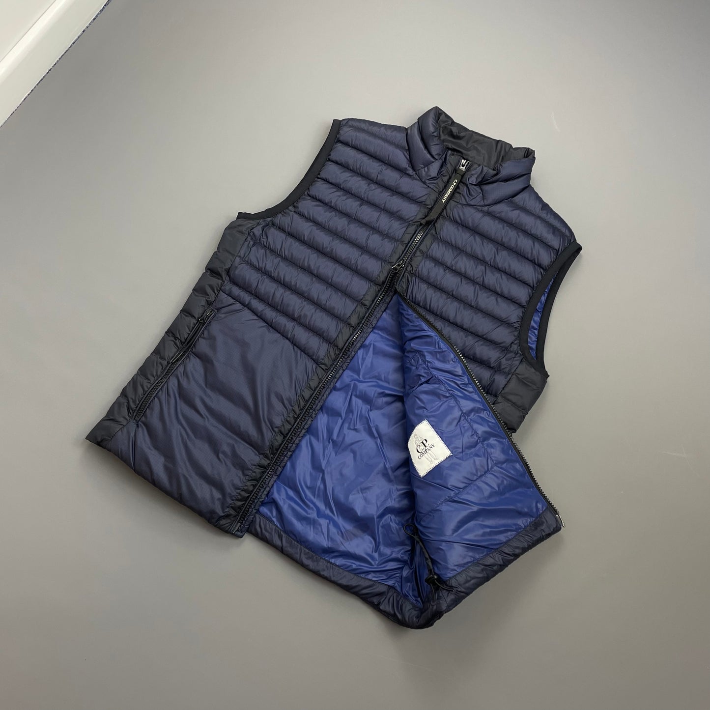 C.P. Company Navy/Purple Two-Tone DD Shell Down Puffer Gilet Vest