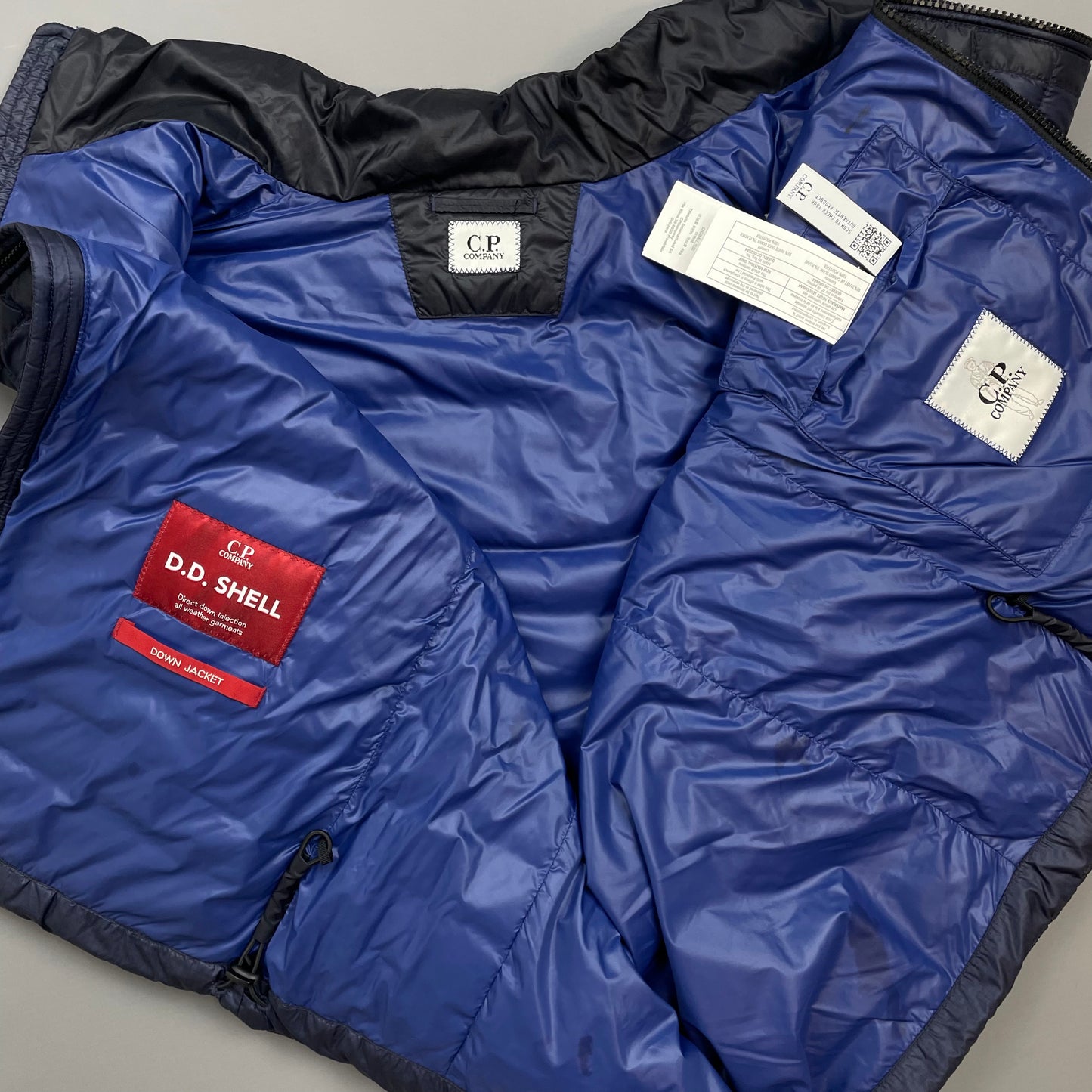 C.P. Company Navy/Purple Two-Tone DD Shell Down Puffer Gilet Vest