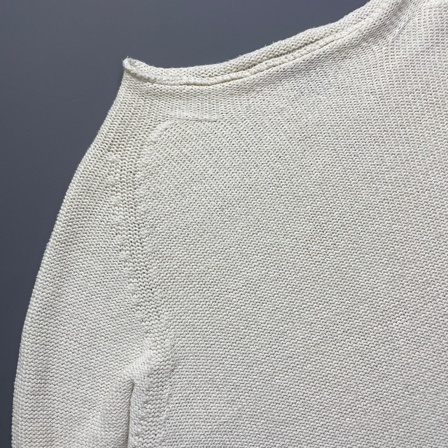 Stone Island Cream Midweight Knit SS01 Mockneck Jumper