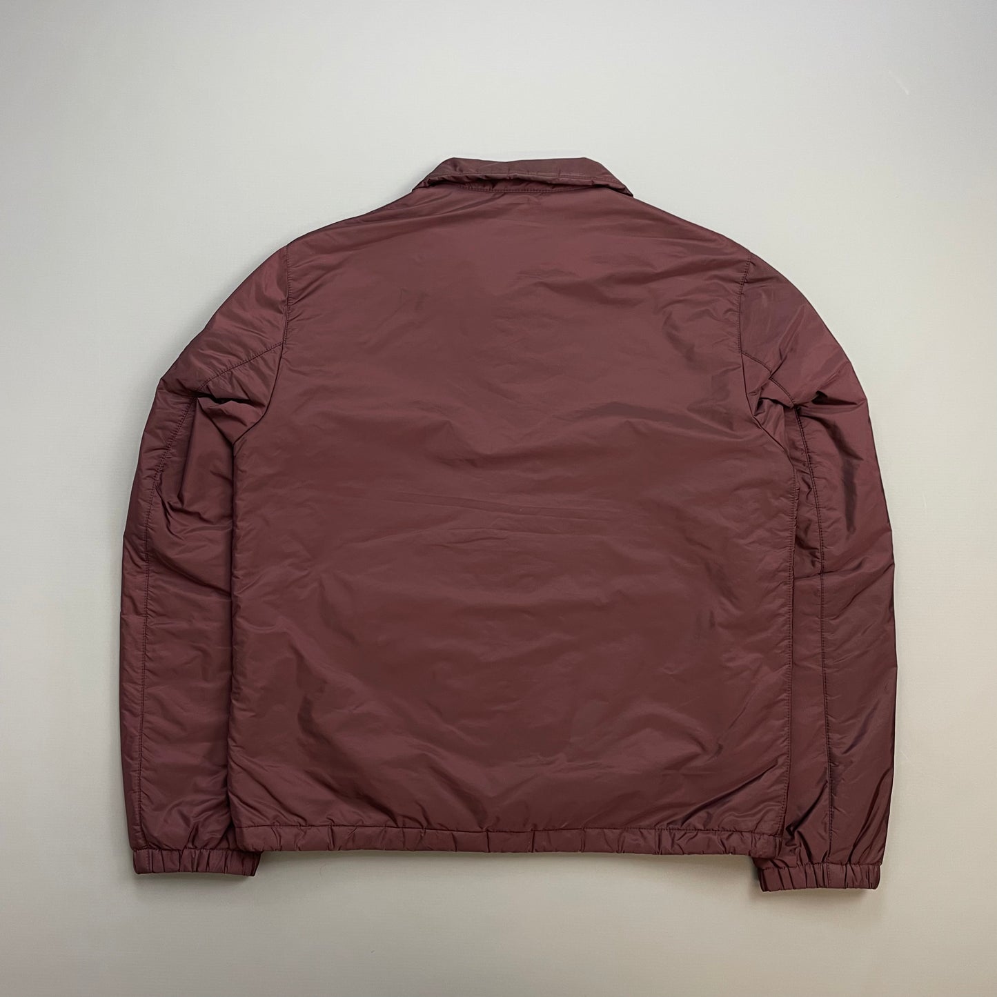 Prada Milano Burgundy 2018 Padded Resin-Coated Nylon Plaque Jacket