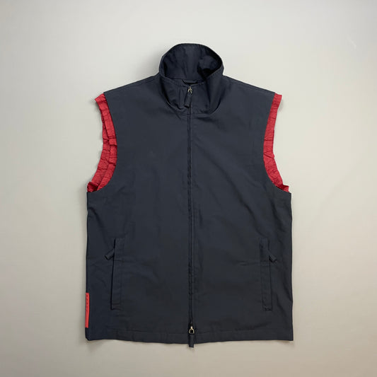 Prada Sport Navy 00s Technical Gilet Vest