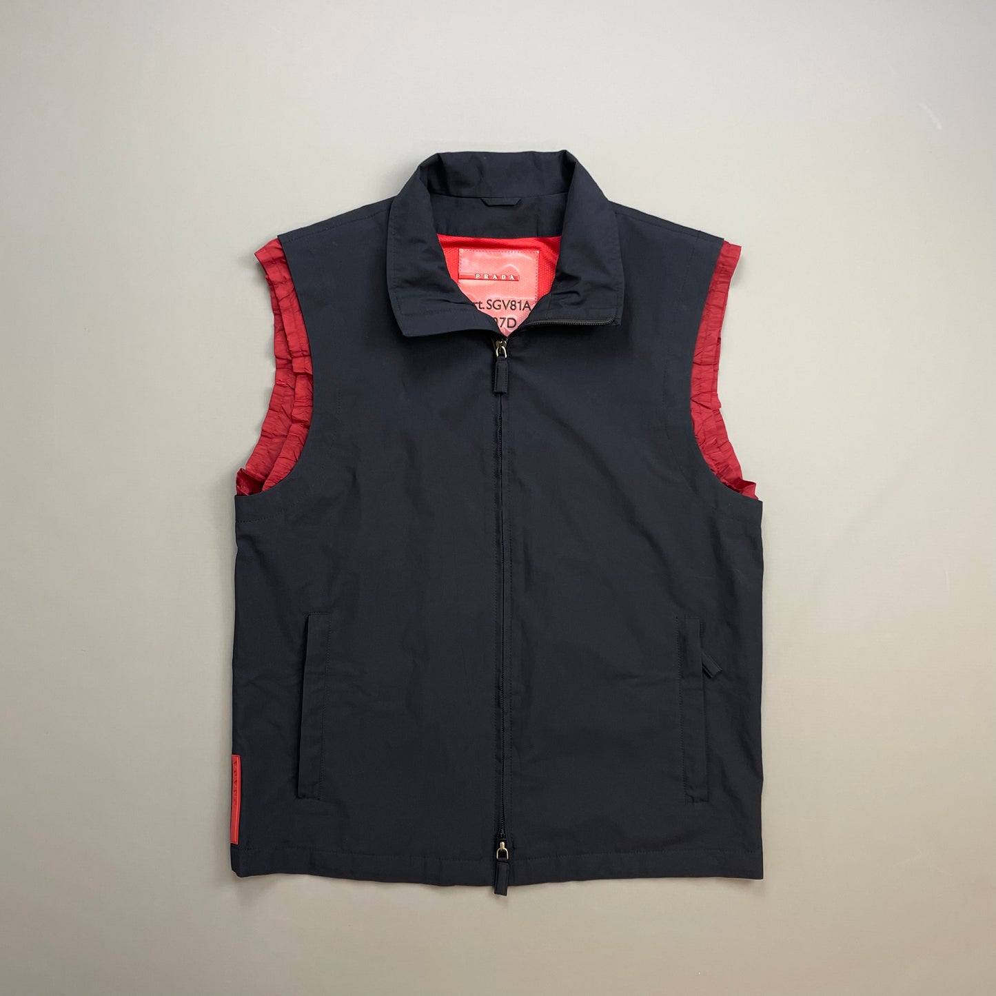 Prada Sport Navy 00s Technical Gilet Vest
