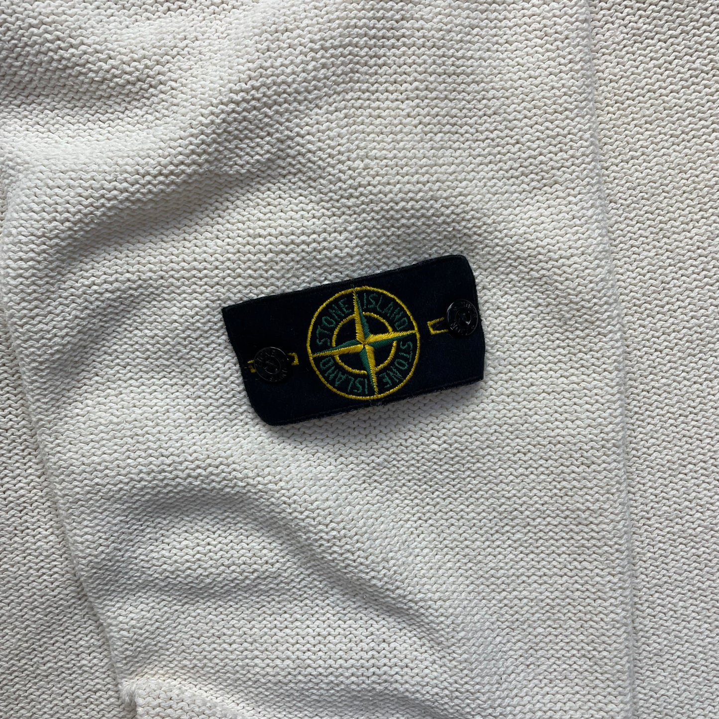 Stone Island Cream Midweight Knit SS01 Mockneck Jumper