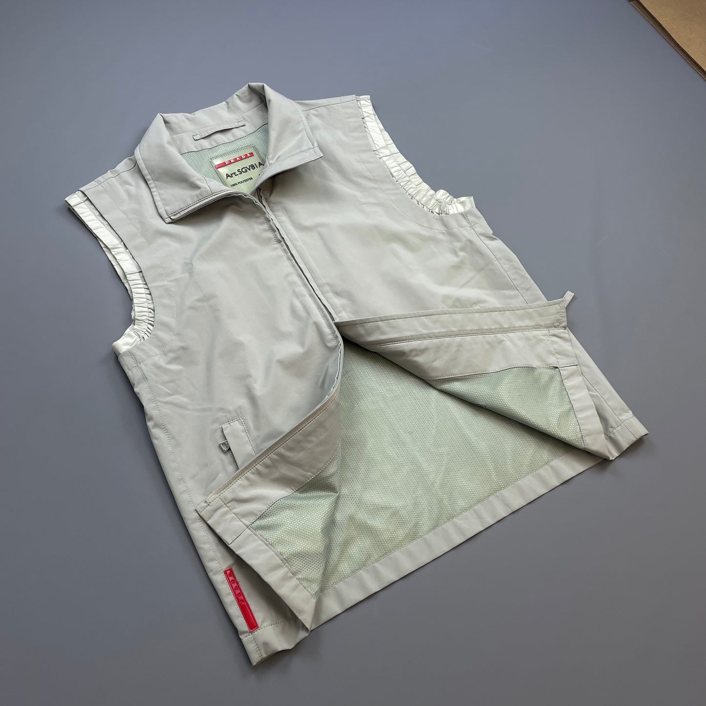 Prada Sport Grey 00s Windstopper Technical Gilet Vest