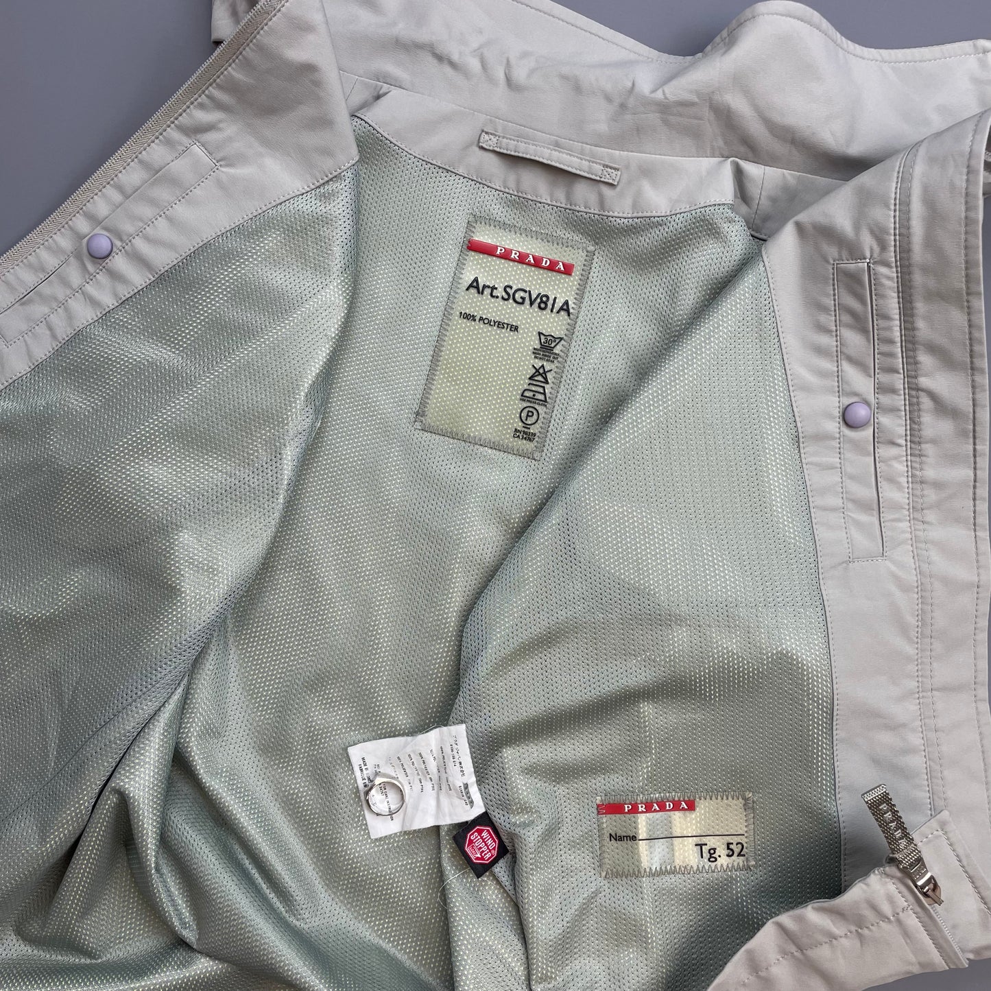 Prada Sport Grey 00s Windstopper Technical Gilet Vest